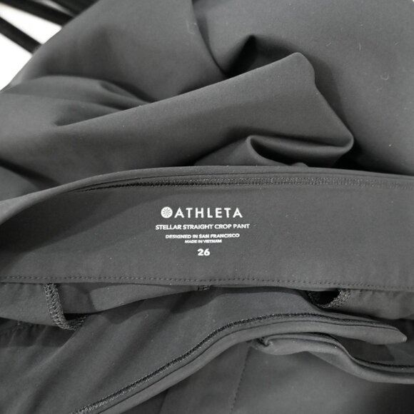 ATHLETA Plus Size Black Stellar Straight Leg Crop Pant - Picture 7 of 9